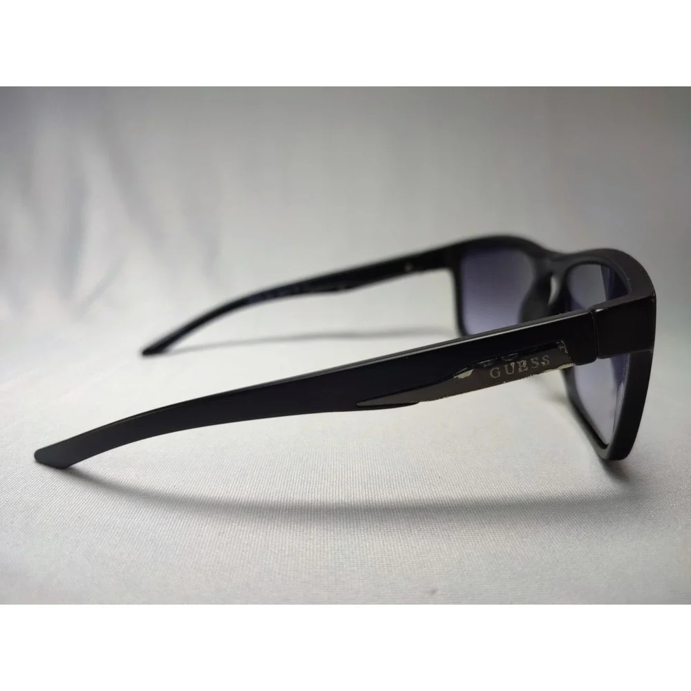 Guess GF0190 02W Black Square Sunglasses 58-19-130 Gradient Lens Men